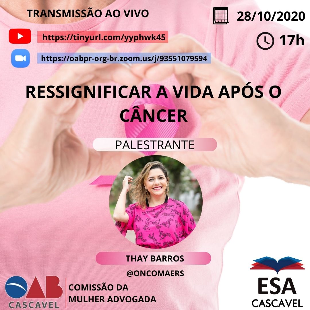 OUTUBRO ROSA: RESSIGNIFICAR A VIDA APÓS O CÂNCER